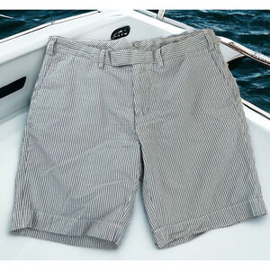 Polo Ralph Lauren Seersucker Chino Shorts Mens Sz 34x9 Bleecker Preppy Classic